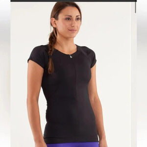 Lululemon Cycling Jersey Black Athletic 1/2 Zip Pockets Spin Class Women’s 4